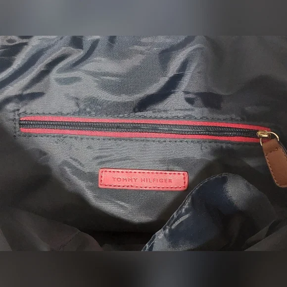 Tommy Hilfiger Large Brown Gold Monogram TH Tote Bag